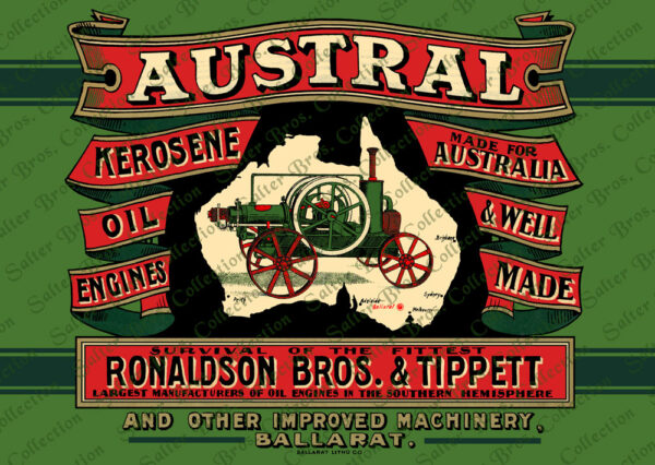 Ronaldson Tippett Austral Kerosene Engine Poster