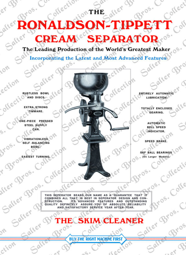Ronaldson Tippett Cream Separator Poster