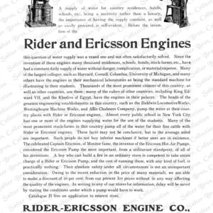 Rider and Ericsson Hot Air Engine Advert
