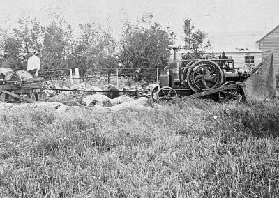 Ronaldson Tippett Austral engine and saw bench, Wimmera area, Victoria approx. 1910